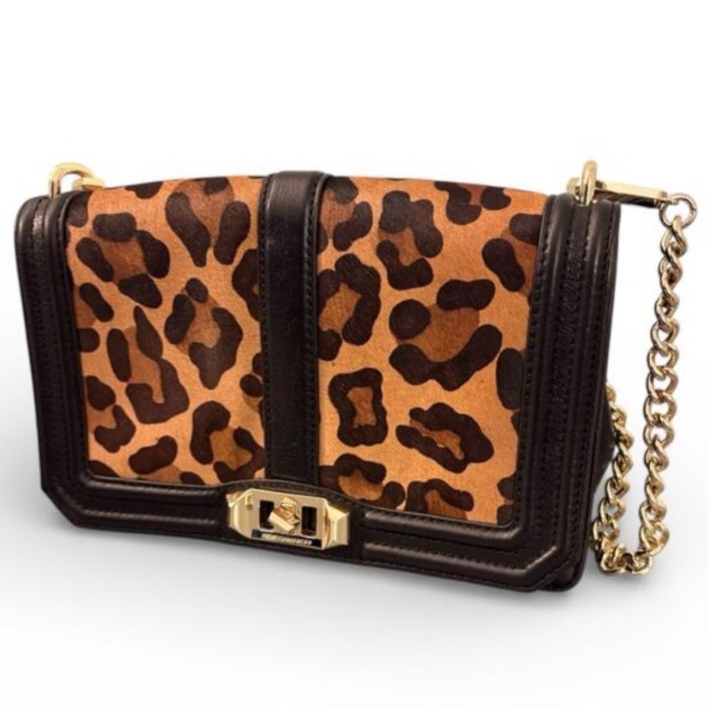 Rebecca Minkoff Leopard Love Calf Hair Crossbody Bag.